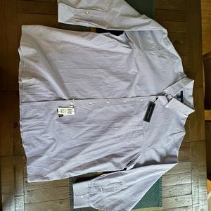 Tommy Hilfiger BIG Andes Blue Gingham Button Down Shirt NWT